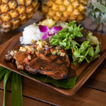 Barefoot Beach Cafe - Hawaiian BBQ Chicken Plate - Breakfast & Brunch Near Me - Honolulu, Hawaii Barefoot Beach Cafe - Hawaiian BBQ Chicken Plate - Breakfast & Brunch Near Me - Honolulu, Hawaii