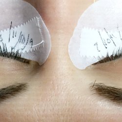 Pure Beauty by Chelsea - Lashes make such a difference in enhancing any eye shape or color! This was one of my brides before her big day, mid-way through a Full Set.