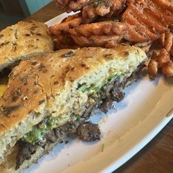 Beechwood Tavern - Beef short rib sandwich with sweet potato fries