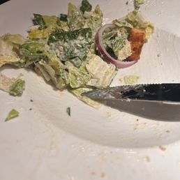 Caesar salad almost gone