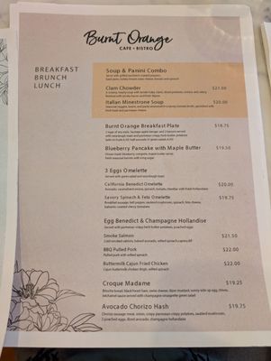 Menu photo 8 Burnt Orange Burnaby, BC
