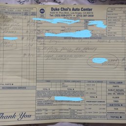 If you like being charged $150 for an oil change and then banned for politely questioning the price, Duke Choi is for you. If you like being charged $150 for an oil change and then banned for politely questioning the price, Duke Choi is for you.