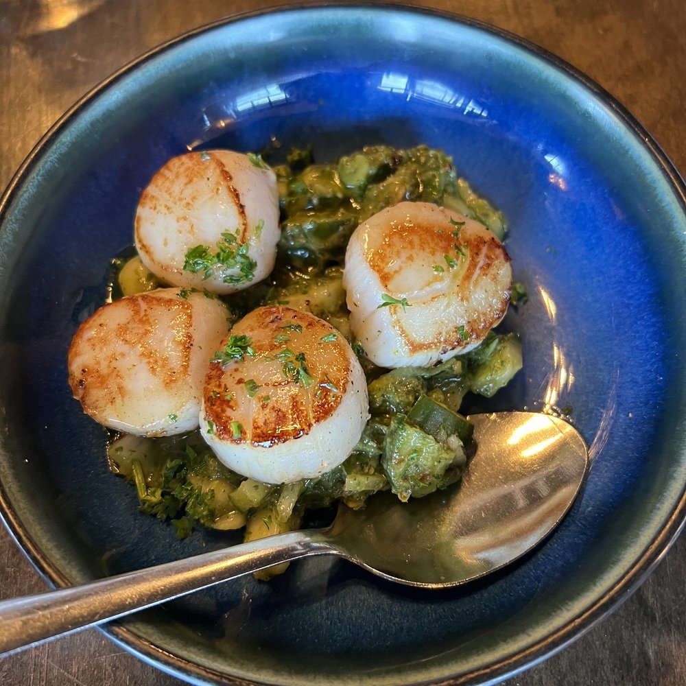 Bodega - Scallops with cucumber and avocado - Tapas Bars Near Me - Sherwood Park, Alberta Bodega - Scallops with cucumber and avocado - Tapas Bars Near Me - Sherwood Park, Alberta