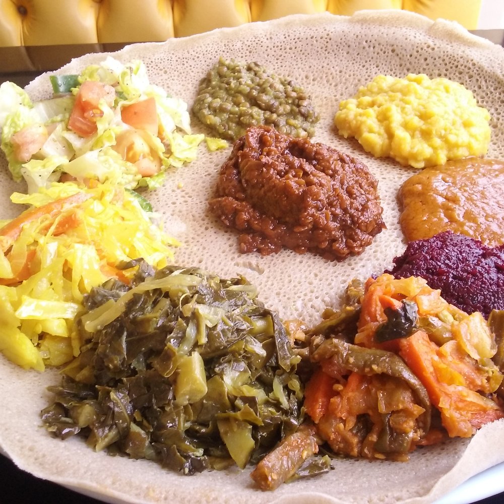Lesaac Ethiopian Cafe - Vegetable Platter. - Ethiopian Near Me - Silver Spring, Maryland Lesaac Ethiopian Cafe - Vegetable Platter. - Ethiopian Near Me - Silver Spring, Maryland