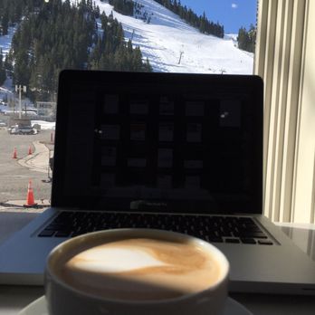 Coffeebar - Olympic Valley - Not a bad view, eh? The cappuccino was excellent, too! - Coffee & Tea Near Me - Olympic Valley, California Coffeebar - Olympic Valley - Not a bad view, eh? The cappuccino was excellent, too! - Coffee & Tea Near Me - Olympic Valley, California