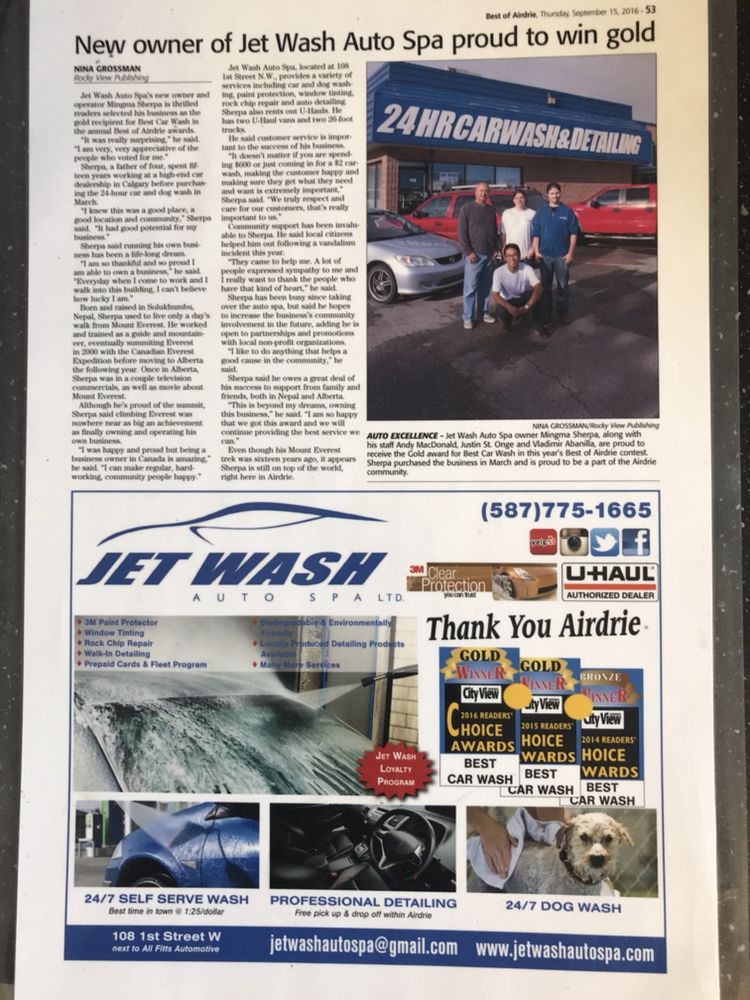 JET WASH AUTO SPA Updated July 2024 108 1st Street NW, Airdrie