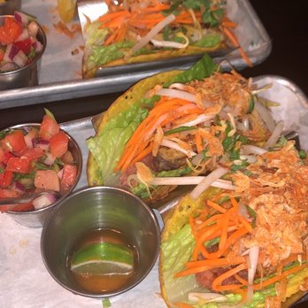 5ive Spice - Close up of the banh xeo tacos - Vietnamese Near Me - New York, New York