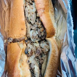 Cheesesteak with mushrooms