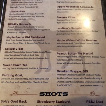 The Goat - Cool drink menu - Burgers Near Me - Hampton, New Hampshire The Goat - Cool drink menu - Burgers Near Me - Hampton, New Hampshire