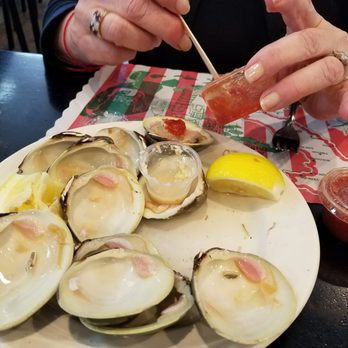 Randazzo's Clam Bar - She got the last one! - Seafood Near Me - Brooklyn, New York