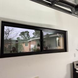 Stockton Flea Market - Black vinyl windows