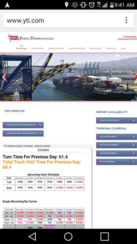 YUSEN TERMINALS 701 New Dock St, San Pedro, California