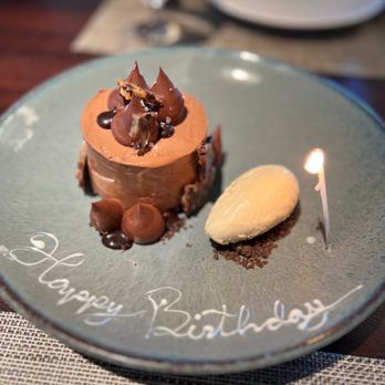 Bludorn - Chocolate mousse cake - New American Near Me - Houston, Texas