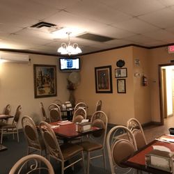 They have a tv in the back corner.