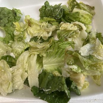 Garvey's Grill - The wilted, brown, inedible lettuce I picked out of my house salad (over half). - American Near Me - Saint Louis, Missouri Garvey's Grill - The wilted, brown, inedible lettuce I picked out of my house salad (over half). - American Near Me - Saint Louis, Missouri
