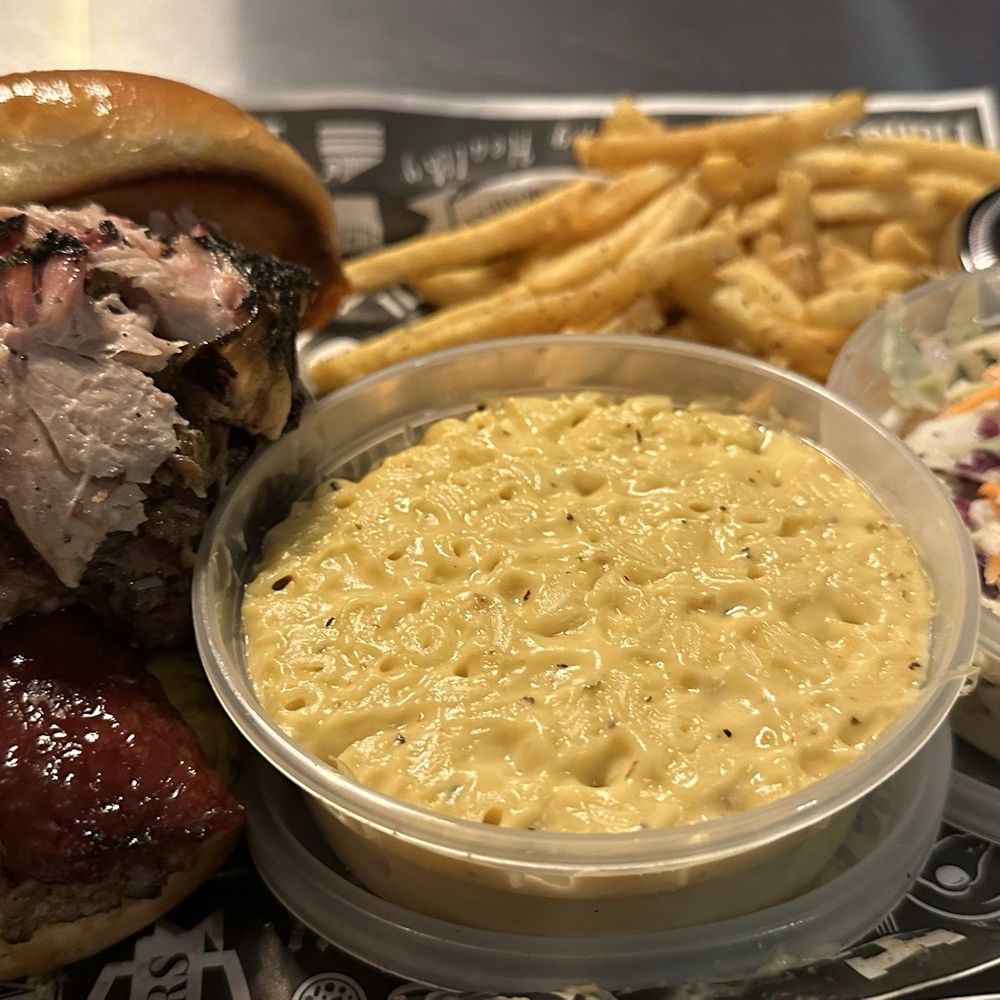 Tastefully Blessed Smokehouse & Catering - Springdale smasher French fries Mac and cheese and coleslaw - Barbeque Near Me - Springdale, Pennsylvania Tastefully Blessed Smokehouse & Catering - Springdale smasher French fries Mac and cheese and coleslaw - Barbeque Near Me - Springdale, Pennsylvania