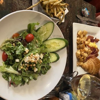 Chez Fabien - Bristo salad (no olives), truffle fries, la parisien - French Near Me - Grapevine, Texas Chez Fabien - Bristo salad (no olives), truffle fries, la parisien - French Near Me - Grapevine, Texas