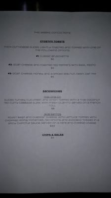 Menu photo 4 Handsome John's Speakeasy Mount Shasta, CA