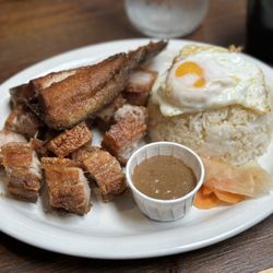 Tselogs - Lechon kawali silog combo (with bangus; 9/10): crispy lechon, crispy bangus, good portion of garlic fried rice (but needs more garlic)