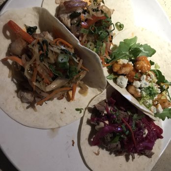 Graze - Two fish, one shrimp, and one duck confit taco - New American Near Me - Mount Pleasant, South Carolina