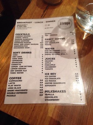 Menu photo 6 Il Tempo Melbourne, VIC Menu photo 6 Il Tempo Melbourne, VIC