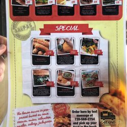 Pico Arepa - Menu