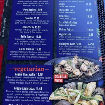 Casa Bella Mexican Cuisine - Menu March 2024 - Mexican Near Me - Springfield, Missouri Casa Bella Mexican Cuisine - Menu March 2024 - Mexican Near Me - Springfield, Missouri