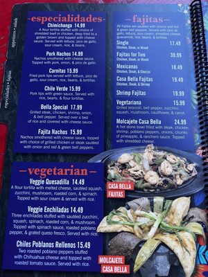 Menu photo 3 Casa Bella Mexican Cuisine Springfield, MO Menu photo 3 Casa Bella Mexican Cuisine Springfield, MO