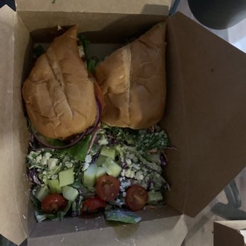 The Hub Eats & Drinks - Some California Chicken BLT Sandwich and salad - American Near Me - Sacramento, California
