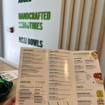 Pure Green - Menu and entrance - Juice Bars & Smoothies Near Me - Miami Beach, Florida