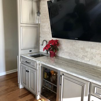 Fairmont Kitchen Center - Bar/TV entertainment center - Painted soft grey - General Contractors Near Me - Fairmont, West Virginia Fairmont Kitchen Center - Bar/TV entertainment center - Painted soft grey - General Contractors Near Me - Fairmont, West Virginia