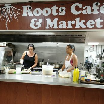 Roots Cafe - This is where you pick up your plate. There are condiments to the right of the pick up window. These ladies are wonderful. - Cafes Near Me - Honolulu, Hawaii Roots Cafe - This is where you pick up your plate. There are condiments to the right of the pick up window. These ladies are wonderful. - Cafes Near Me - Honolulu, Hawaii