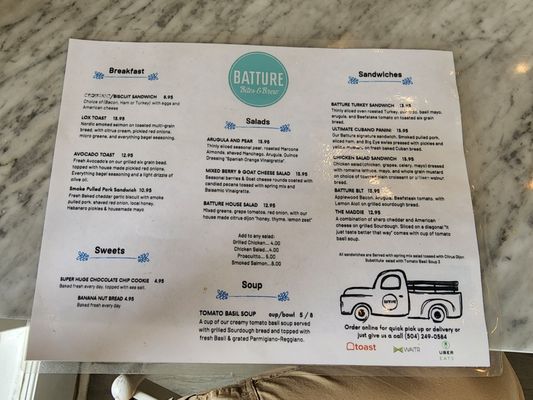 Menu photo 1 Batture Bites & Brew Jefferson, LA