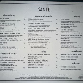 Santé - Menu - Mediterranean Near Me - Arlington, Virginia Santé - Menu - Mediterranean Near Me - Arlington, Virginia