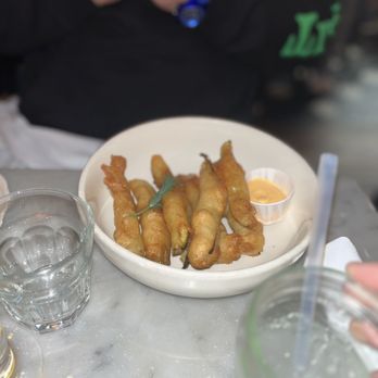 Jacob's Pickles - Fried Pickles (Spicy Red Mayo) - Comfort Food Near Me - New York, New York Jacob's Pickles - Fried Pickles (Spicy Red Mayo) - Comfort Food Near Me - New York, New York