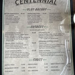 Centennial Bar and Grill - Menu
