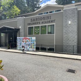 Exterior outside entrance of Sarodgini Children's Academy - Main entrance - Bellevue, Washington Exterior outside entrance of Sarodgini Children's Academy - Main entrance - Bellevue, Washington