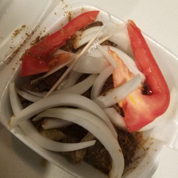 Olaide's Kitchen - Suya with 1 sweet pepper and half a slice of a tomato - African Near Me - Parlin, New Jersey