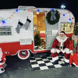 The Flying Ham Camper Rentals - Our vintage camper rentals are perfect for Christmas photos!