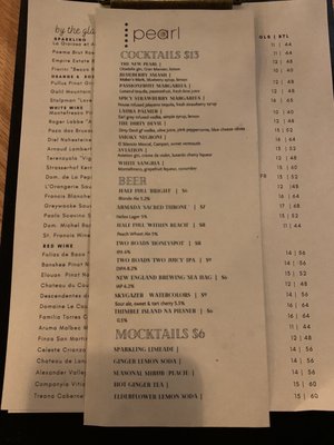 Menu photo 2 Pearl Wine Bar Branford, CT