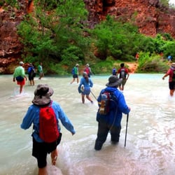 Colorado River via Mooney Falls - A Freak-ton of water crossing from Mooney Falls to the Colorado River
