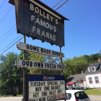 Bolley's Famous Franks #1 - Bolley's sign. - Hot Dogs Near Me - Hallowell, Maine