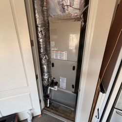 Wright Brothers Heating And Air Conditioning - New 3 Ton Grand Aire Heat air handler on a coffin box