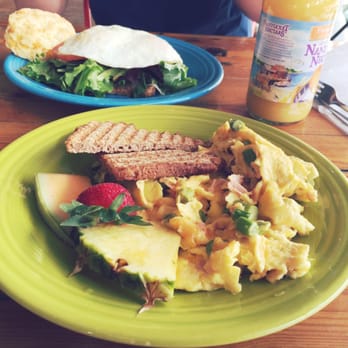 Parker & Otis - Open faced egg sandwich across from me and Black Forest ham and asparagus scramble - Specialty Food Near Me - Durham, North Carolina Parker & Otis - Open faced egg sandwich across from me and Black Forest ham and asparagus scramble - Specialty Food Near Me - Durham, North Carolina
