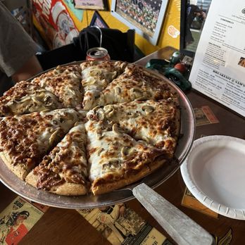 Sam's Silver Circle Bar - 16" pizza, 3 pieces left to take home! - Pizza Near Me - Indianapolis, Indiana