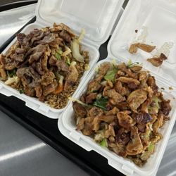 Quickway Japanese Hibachi - Chicken Hibachi & Chicken and Beef hibachi with fried rice and veggies