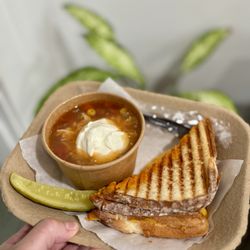HeBrews Coffee & Eats - Soup & sandwich meal