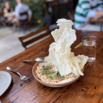 Manuela - Smoked Albacore Dip, Carolina Gold Rice Crackers - New American Near Me - Los Angeles, California Manuela - Smoked Albacore Dip, Carolina Gold Rice Crackers - New American Near Me - Los Angeles, California