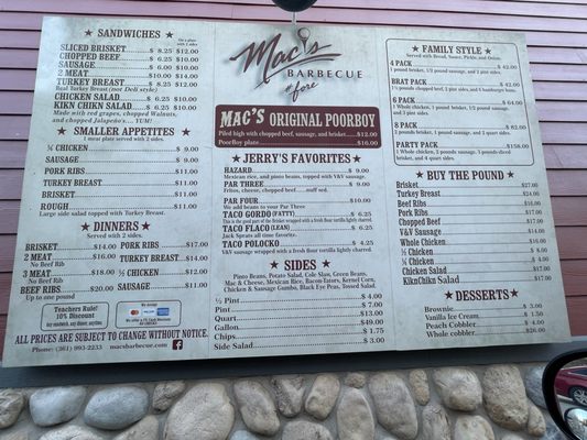 Menu photo 1 Mac's Barbecue Corpus Christi, TX Menu photo 1 Mac's Barbecue Corpus Christi, TX