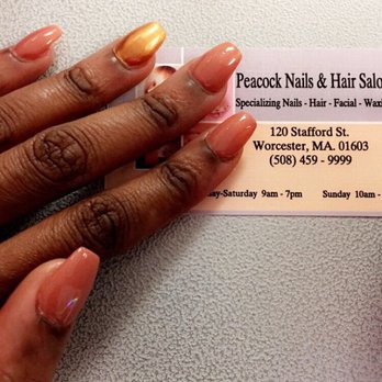 Peacock Nails and Hair Salon - $25 full set coffin nails - Hair Salons Near Me - Worcester, Massachusetts Peacock Nails and Hair Salon - $25 full set coffin nails - Hair Salons Near Me - Worcester, Massachusetts